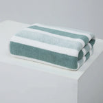 serviettes bain douces vert clair rayées absorption rapide coton polyester moderne