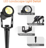 spots lumineux paysage ip65 moderne 12v led pack noir étanche transformer