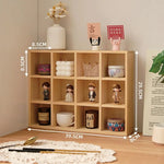 étagère modulaire bois naturel moderne 12 compartiments vases céramique bougies figurines boîte thé tasse