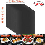 tapis cuisson antiadhésif réutilisable résistant chaleur fond four noir moderne silicone