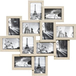 cadres photo moderne bois aspect vieilli verre protégé noir beige marron contemporain
