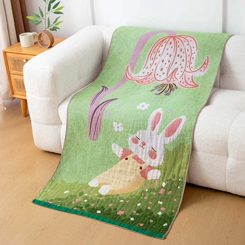 serviette bain coton biologique noël dessin animé moderne rectangle opaque lavable machine haute absorption