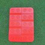 tapis pliable rouge bleu moderne ronds concentriques sol enfant famille chambre