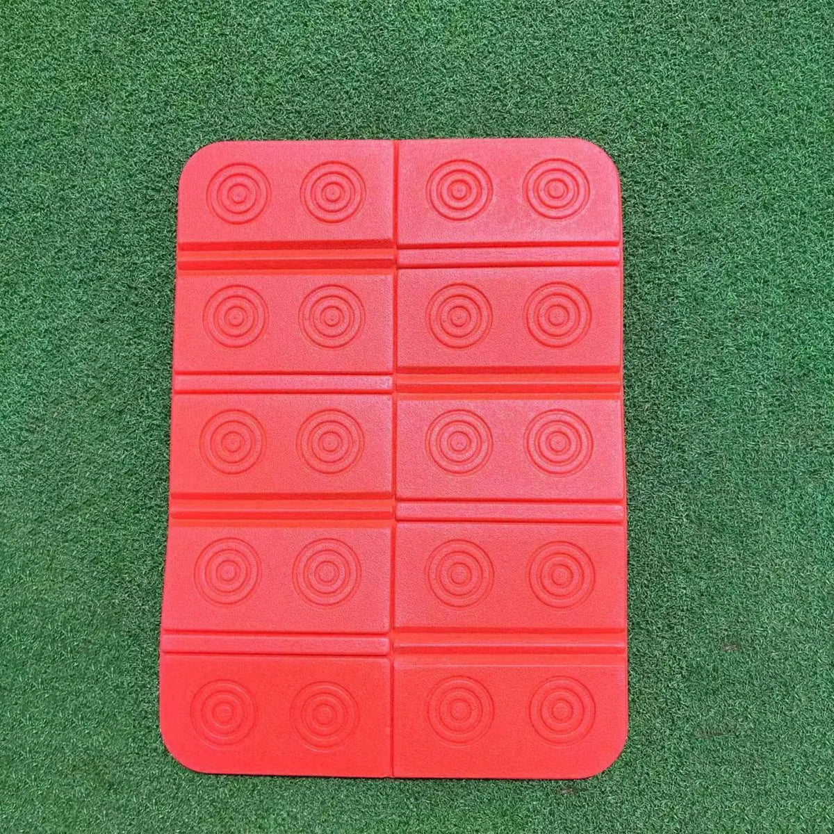 tapis pliable rouge bleu moderne ronds concentriques sol enfant famille chambre