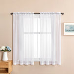 rideau moderne blanc semi transparent finement tissé fenêtre maison 132x160cm