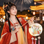 lanterne traditionnelle décoration maison fleurs personnages symboles chinois opaques polyester cylindrique tringle anniversaire