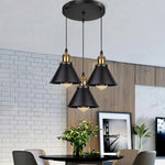 lumière suspendue industrielle conique noire blanche orange éclairage moderne chambre salon