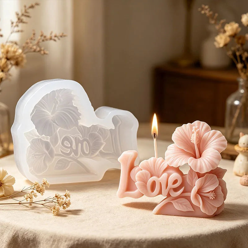 moulage silicone bougies fleurs dahlias marguerites tulipes parfums savons décorations saint valentin mariage