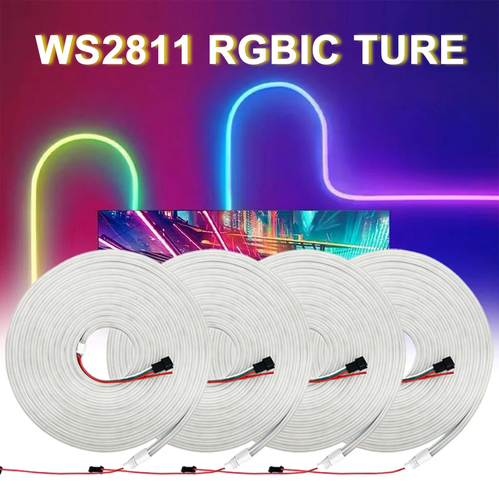 ruban led flexible blanc moderne 12v 96leds/m ip67 connecteurs entree sortie 50000h