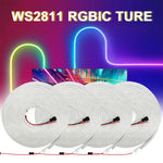 ruban led flexible blanc moderne 12v 96leds/m ip67 connecteurs entree sortie 50000h