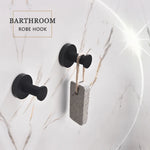 ensemble accessoires salle bain métal noir porte serviette papier toilette savon mural moderne