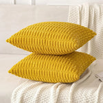 coussins décoratifs modernes jaune rayures horizontales bohème polyester coton utilisation canapé lit voiture