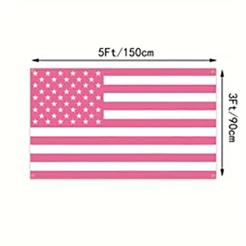 drapeau rose étoiles blanches décoration intérieure rayures horizontales accrochage salon classique vinyle