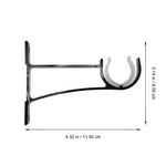 supports tringle rideaux plastique lisse moderne noir blanc fixations murales anneaux rideaux tringles