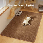 tapis grattage chats texture granulée marron clair moderne 40x60cm 50x80cm 100x150cm