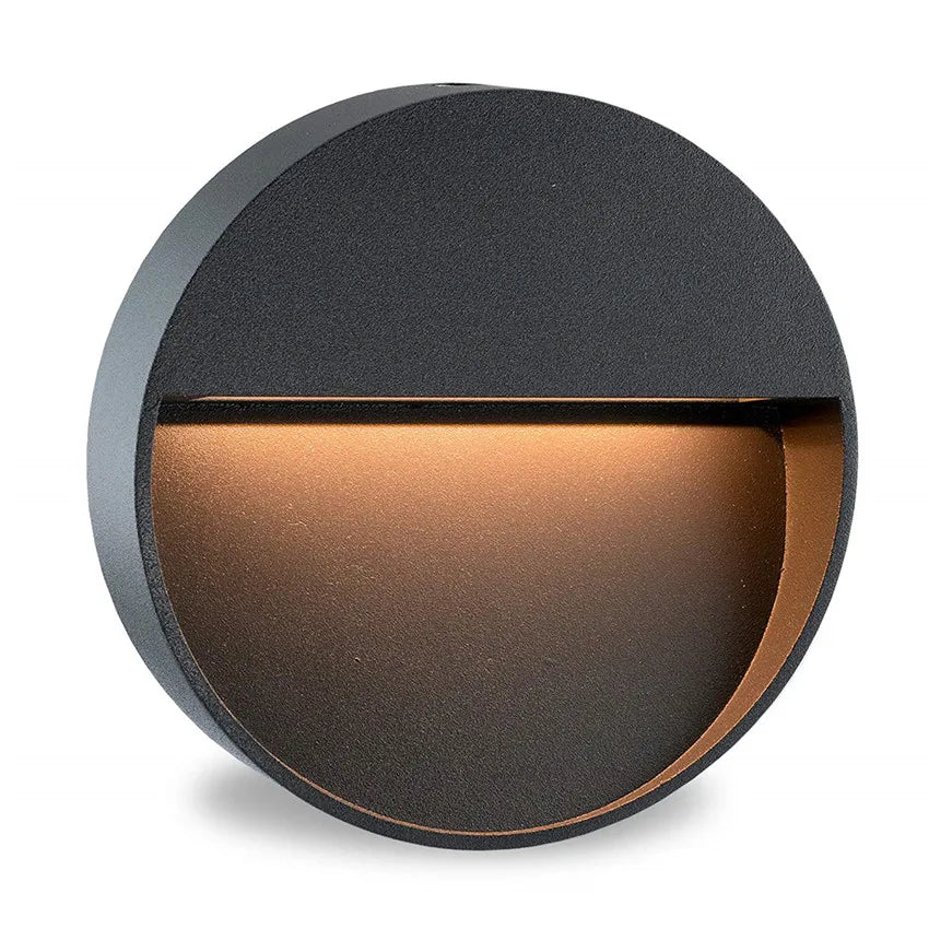 applique murale led étanche moderne 6w 12w noir aluminium