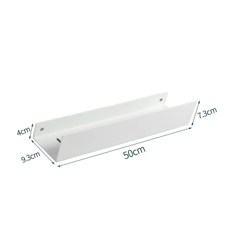 étagère murale moderne gris foncé laquée alliage aluminium flacons lotion salle bain