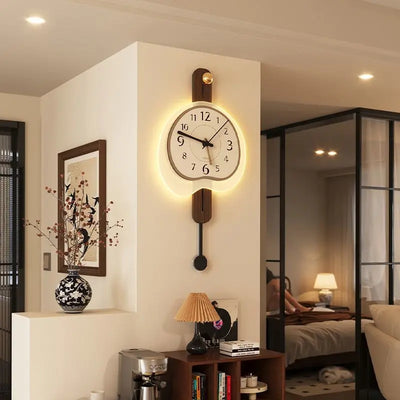 Grande horloge murale design moderne blanc pour salon