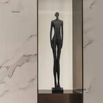 sculptures humaines modernes texture rugueuse noir gris beigeclair abstrait minimalisteDecorationIntérieureSculptureFigurinesHumainesStylisées