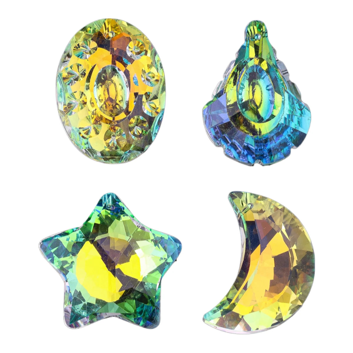 pendants décoratifs cristal transparent arc ciel facettes modernes élégants anti oiseaux