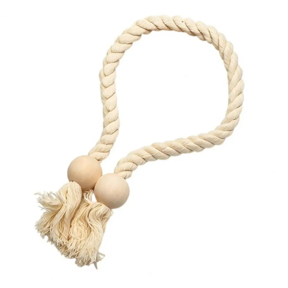 ruban fenêtre tissé franges bois vert blanc noir beige moderne rustique 60cm opaques