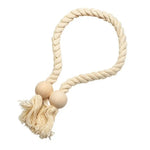 ruban fenêtre tissé franges bois vert blanc noir beige moderne rustique 60cm opaques