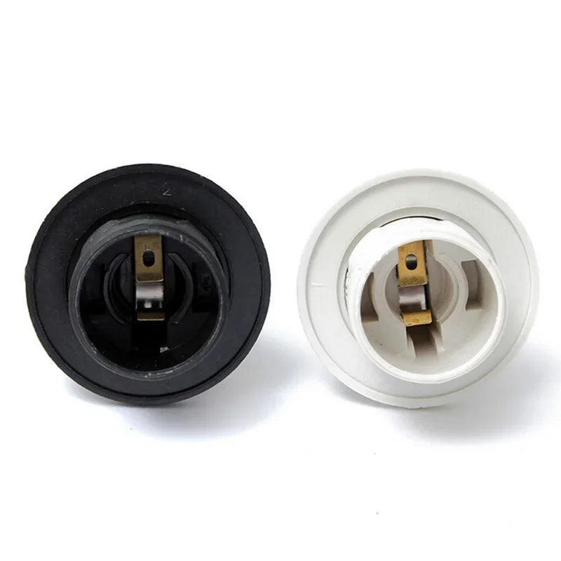 ampoule support socquette électrique noir blanc moderne rond lisse fixation anneaux pièces rechange