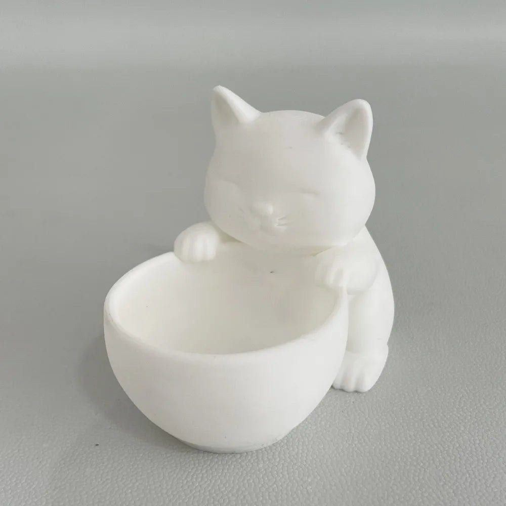pots fleurs forme chat noir blanc gris succulentes drainage moderne