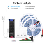 ruban led blanc adhésif moderne 24v 10m 50000h interrupteur mural controle led