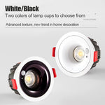 Spot lumineux intelligent anti reflet capteur mouvement 3000K 4000K 6000K blanc noir moderne minimaliste