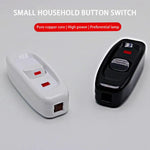 interrupteur va vient on off led indicateur noir blanc moderne lisse bouton arrondi