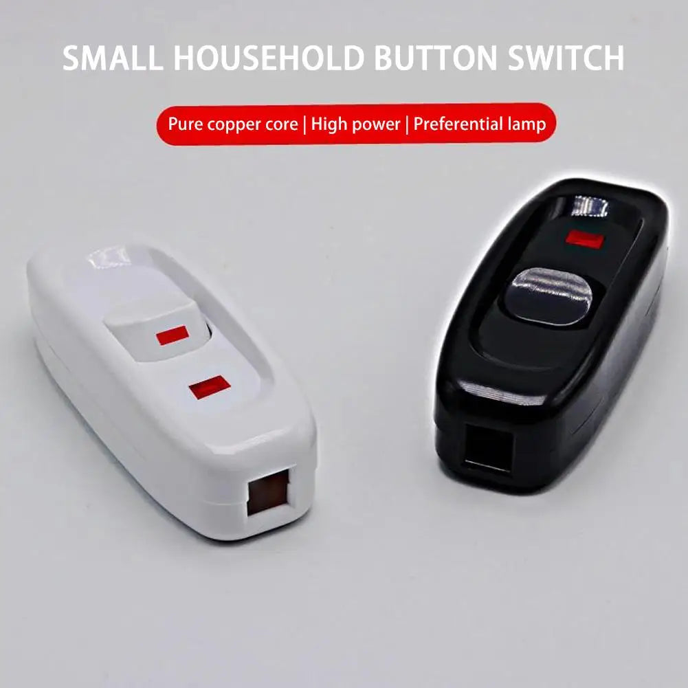 interrupteur va vient on off led indicateur noir blanc moderne lisse bouton arrondi
