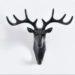 porte clefs mural animal or réaliste moderne éléphant rhinocéros cheval cerf bison PVC decoration