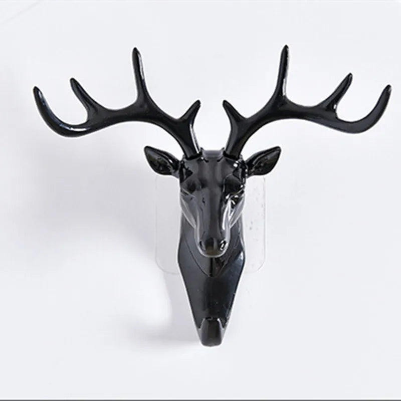 porte clefs mural animal or réaliste moderne éléphant rhinocéros cheval cerf bison PVC decoration