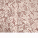 tissu polyester brocart fleurs relief rose clair beige gris rouge jaune doré opacité Jacquard