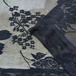 rideau noir dentelle papillon transparent japonais fenetre maison