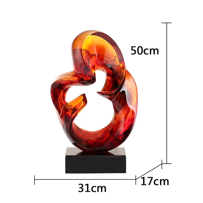 décoration intérieure moderne sculpture abstraite fleur artisanale nordique cadeau anniversaire
