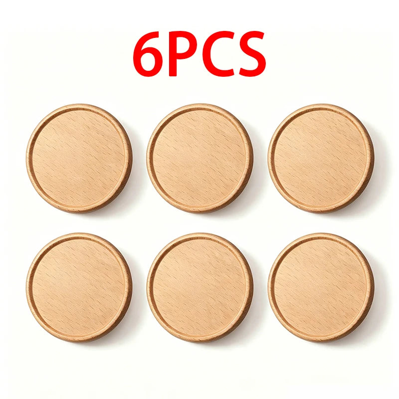 coasters bois naturels respectueux environnement minimaliste bois chêne noyer sets coeurs rectangles