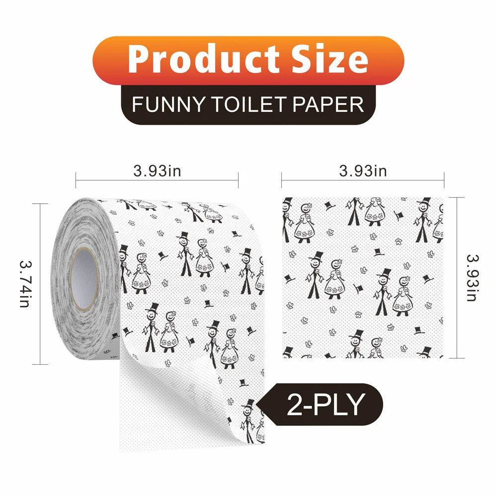 papier toilette just married thème festif personnages mariage ballons colorés tringle festive blanc