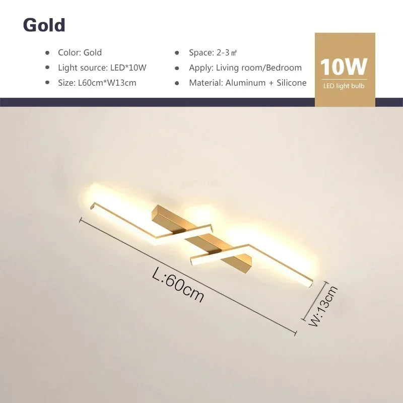 lampe moderne minimaliste noir blanc rectangulaire lisse 60cm 80cm 100cm 120cm led stepless dimming