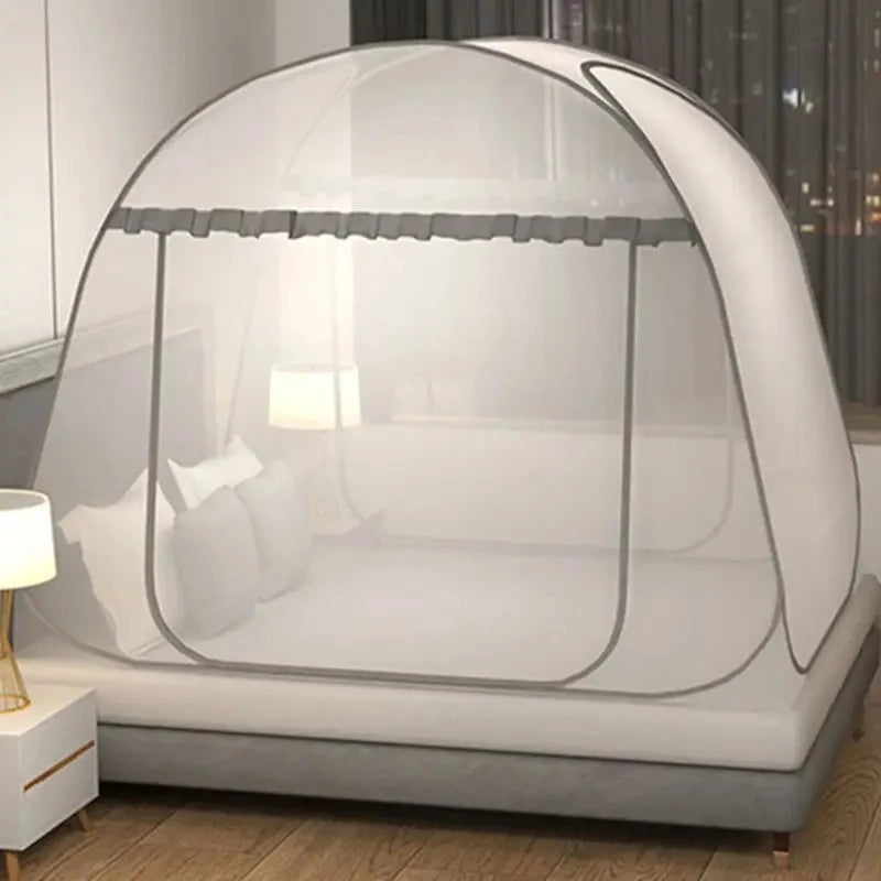 filet lit pliable moustiquaire polyester coton quadratique transparent gris bleu moderne opacité
