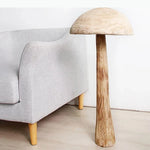 décoration moderne sculpture bois champignons artisanal plante naturelle maisonOpaque beige brun sculpture artisanale