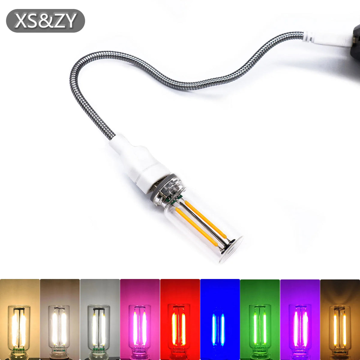 ampoule led usb flexible transparente moderne décoration intérieure multiple couleurs adaptable lumière nocturne rechargeable