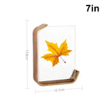 cadre photo acrylique moderne feuilles automne minimaliste or noir rouge jaune