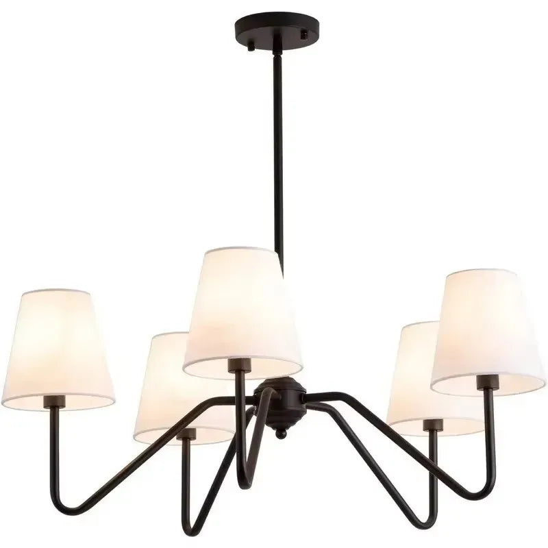 lustre industriel moderne têtes pendentif noir blanc salon chambrehôtel