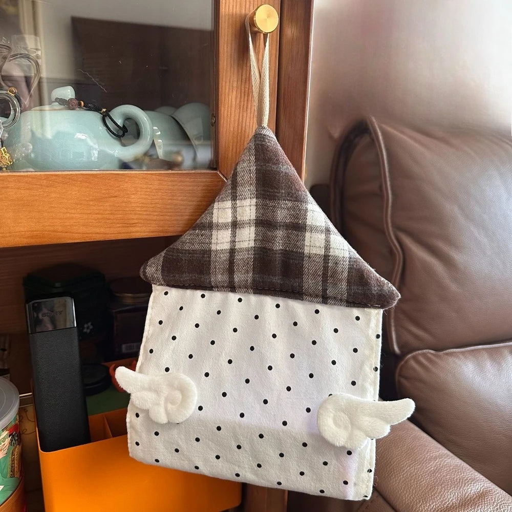 sac mouchoirs tissu maison gris pois bleu rose lignes étoile moderne chambre