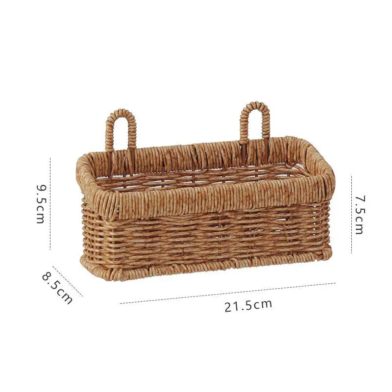 paniers tressés naturels panier suspendu mural rangement fruits légumes crochet scandinave pliable respectueux environnement.storage