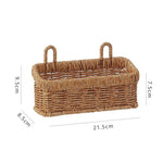paniers tressés naturels panier suspendu mural rangement fruits légumes crochet scandinave pliable respectueux environnement.storage