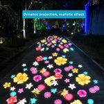 projecteur lumiere dynamique multicolore fleurs modernesextérieur éclairage esthétique économie energie flux lumineux haute qualité