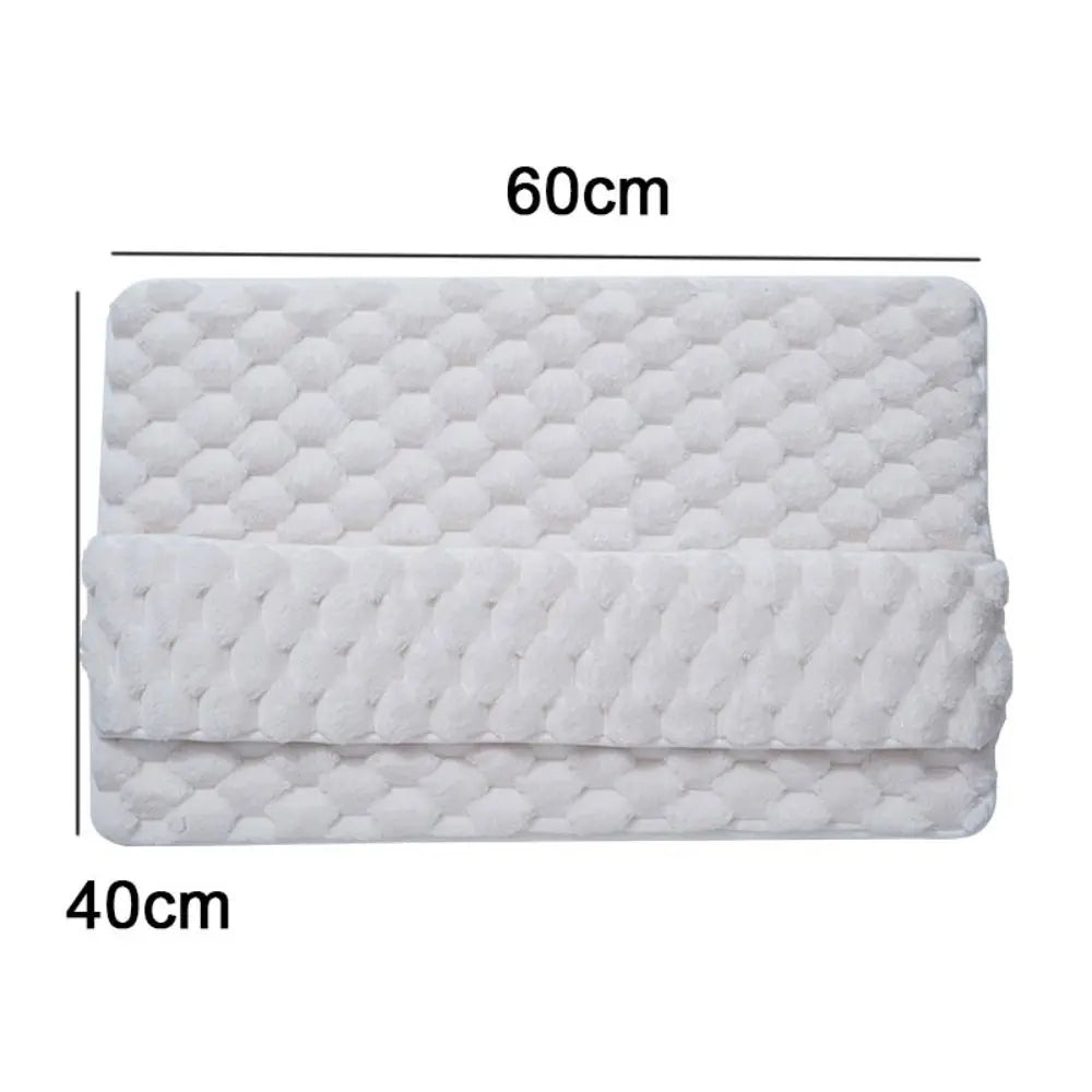 tapis bain microfibre antidérapant absorption eau doux moderne blanc beige gris